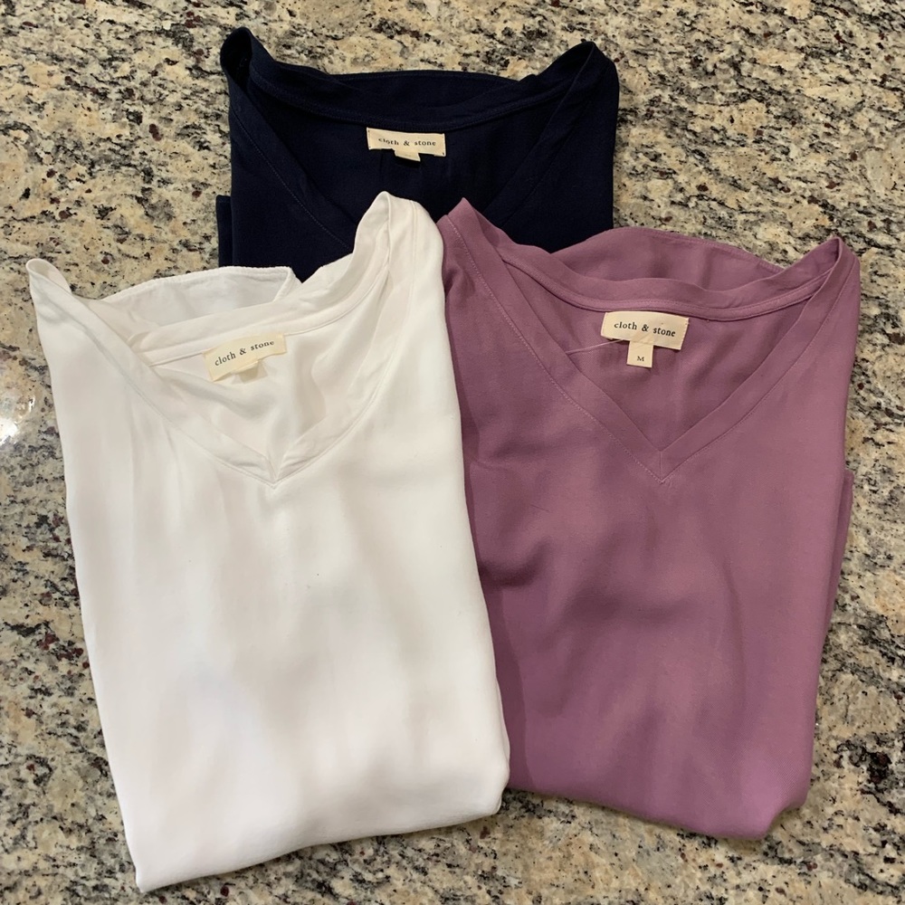 New Without Tags Cloth & Stone V-neck Tee Shirts